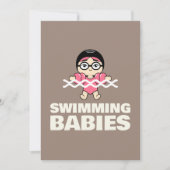 Aquatic Center Swimming Lesson Water Logo Art Einladung (Vorderseite)