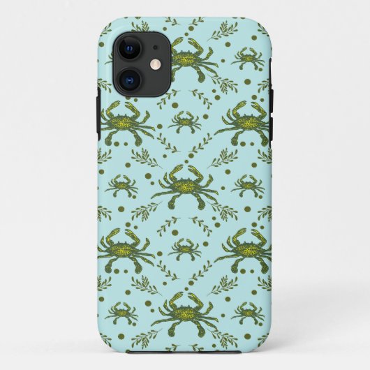 Aquatic Crabs Pattern Case-Mate iPhone Hülle (Rückseite)