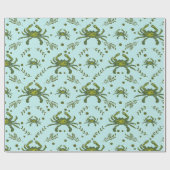Aquatic Crabs Pattern Geschenkpapier (Flach)