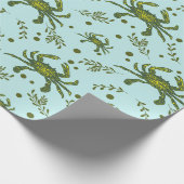 Aquatic Crabs Pattern Geschenkpapier (Ecke)