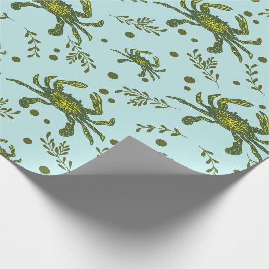 Aquatic Crabs Pattern Geschenkpapier (Ecke)