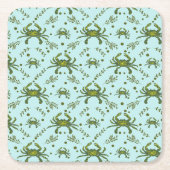 Aquatic Crabs Pattern Rechteckiger Pappuntersetzer (Vorderseite)