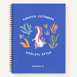 Aquatic Cuteness Axolotl Notizblock