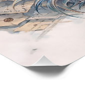 Aquatic Dragon Letters Poster (Ecke)