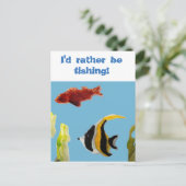 Aquatic Fish Art Funny Fisch Postkarte (Stehend Vorderseite)