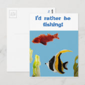 Aquatic Fish Art Funny Fisch Postkarte (Vorne/Hinten)