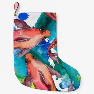 Aquatic fish set. Red sea and exotic fishes inside Kleiner Weihnachtsstrumpf