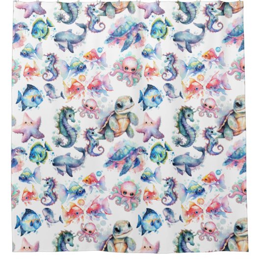 Aquatic Friends Duschvorhang (Vorderseite)