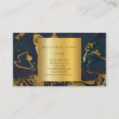 Aquatic Gold Marble Vip Business Card Visitenkarte (Rückseite)