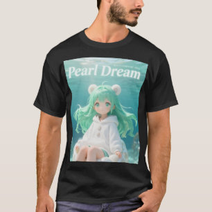 Aquatic Mint: Kawaii Unterwasser Mädchen in Hoodie T-Shirt