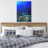 Aquatic Ocean Alien Object Unterwasser Canvas Prin Leinwanddruck (Insitu (Schlafzimmer))