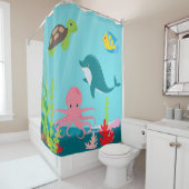 Aquatic Ocean Life Dusche Vorhang (Beispiel)