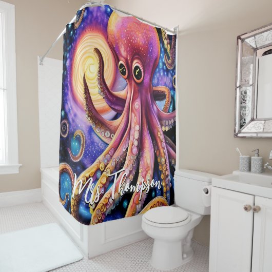 Aquatic Octopus Kraken Tentacles Personalisierter  Duschvorhang (Beispiel)