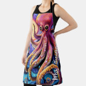 Aquatic Octopus Kraken Tentacles Personalisierter  Schürze (InSitu)