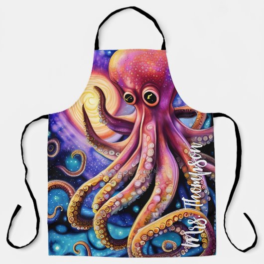 Aquatic Octopus Kraken Tentacles Personalisierter  Schürze (Vorderseite)