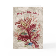 Aquatic Red Coral Seaweed Fisch Geburtstag