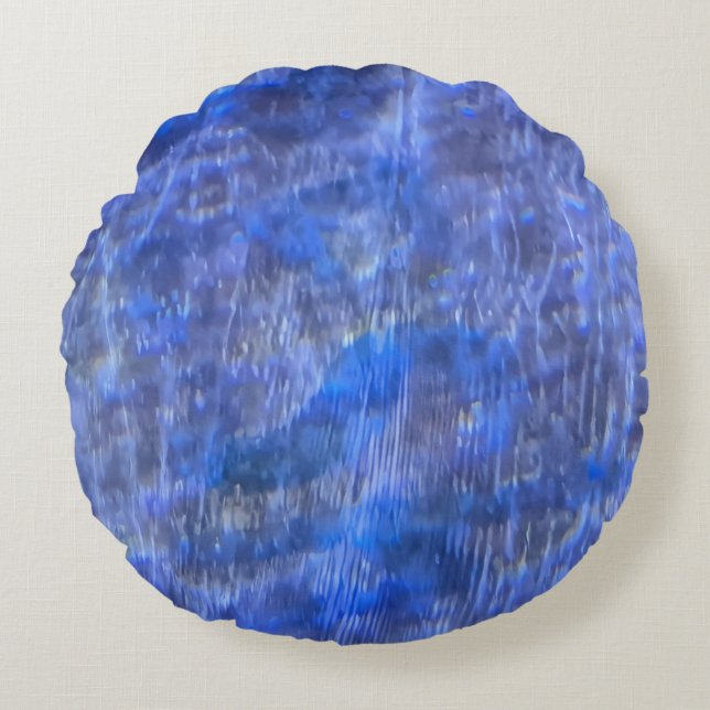 Aquatic Rock Pattern Rundes Kissen (Vorderseite)