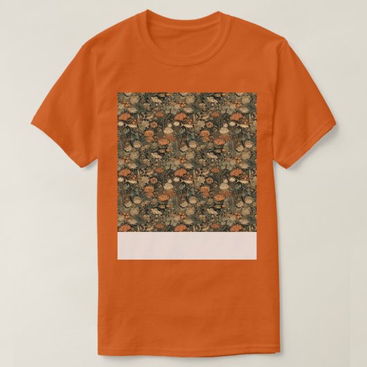 Aquatic Seamless Pattern Unterwasser-Meeresleben T-Shirt (Design vorne)