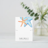AQUATIC STAR FISH NECKLACE BRACELET DISPLAY CARD VISITENKARTE (Stehend Vorderseite)