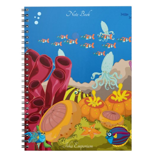 Aquatic-Themed-Notebook Notizblock (Vorderseite)