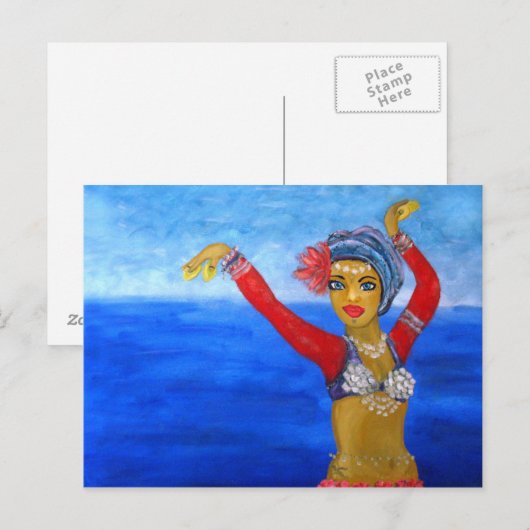Aquatic Tribe Dancer Postkarte (Vorne/Hinten)
