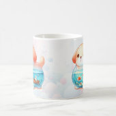Aquatic Whimsy Dog-Shaped Coffee Tasse (Mittel)