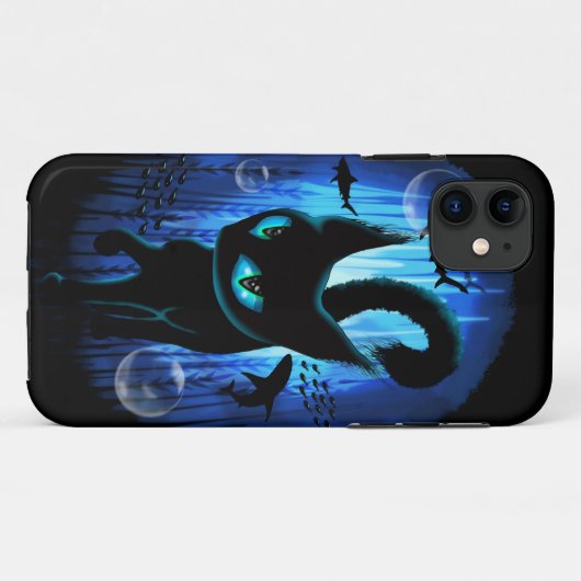 Aquaticat - surreale Katze im Tiefsee Case-Mate iPhone Hülle (Rückseite (Horizontal))
