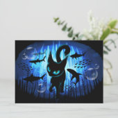 Aquaticat - surreale Katze im Tiefsee Einladung (Stehend Vorderseite)