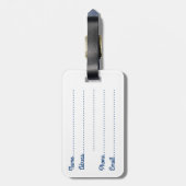 Aquaticat - surreale Katze im Tiefsee Gepäckanhänger (Rückseite vertikal)