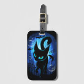 Aquaticat - surreale Katze im Tiefsee Gepäckanhänger (Vorderseite Vertikal)