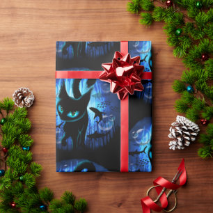 Aquaticat - surreale Katze im Tiefsee Geschenkpapier