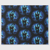 Aquaticat - surreale Katze im Tiefsee Geschenkpapier (Flach)