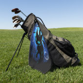 Aquaticat - surreale Katze im Tiefsee Golfhandtuch (Gras)