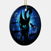 Aquaticat - surreale Katze im Tiefsee Keramik Ornament (Rechts)