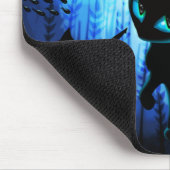 Aquaticat - surreale Katze im Tiefsee Mousepad (Ecke)