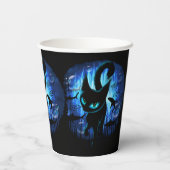 Aquaticat - surreale Katze im Tiefsee Pappbecher (Rückseite)