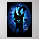 Aquaticat - surreale Katze im Tiefsee Poster (Vorne)