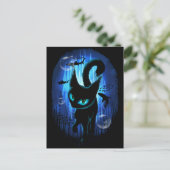 Aquaticat - surreale Katze im Tiefsee Postkarte (Stehend Vorderseite)