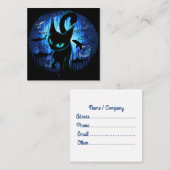 Aquaticat - surreale Katze im Tiefsee Quadratische Visitenkarte (Vorne/Hinten)