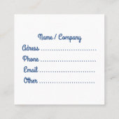 Aquaticat - surreale Katze im Tiefsee Quadratische Visitenkarte (Rückseite)