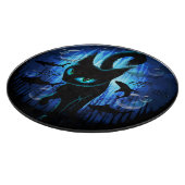 Aquaticat - surreale Katze im Tiefsee Schneidebrett (Ecke)