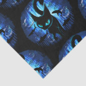 Aquaticat - surreale Katze im Tiefsee Seidenpapier (Detail)