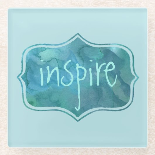 Aquatische Blues Inspiriere Untersetzer (Vorderseite)