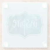 Aquatische Blues Inspiriere Untersetzer (Rückseite)