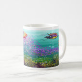 Aquatische Fantasie Kaffeetasse (VorderseiteRechts)