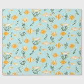 Aquatische Fische Geschenkpapier (Flach)