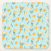 Aquatische Fische Rechteckiger Pappuntersetzer (Vorderseite)