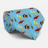 Aquatische Fischmuster Krawatte (Gerollt)