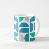 Aquatische Fliesen aus der Mitte des Jahrhunderts Kaffeetasse (VorderseiteRechts)