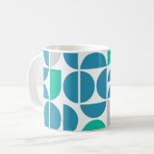 Aquatische Fliesen aus der Mitte des Jahrhunderts Kaffeetasse (Vorderseite Links)